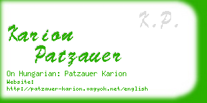 karion patzauer business card